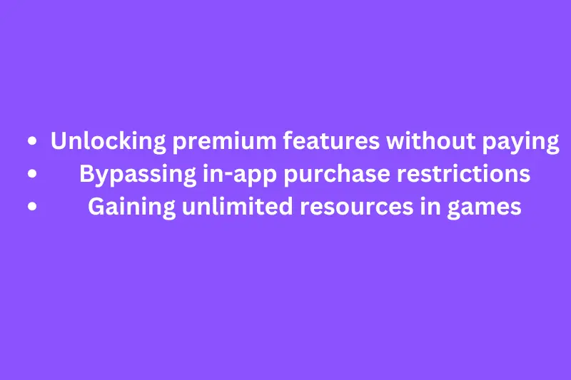 benefits of use of mod apk